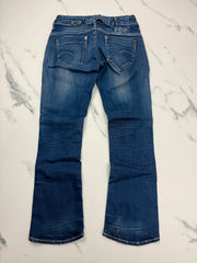 G-Star Damen Jeans Blau Gr. S W27 Bootcut 98% Baumwolle Made in Italy