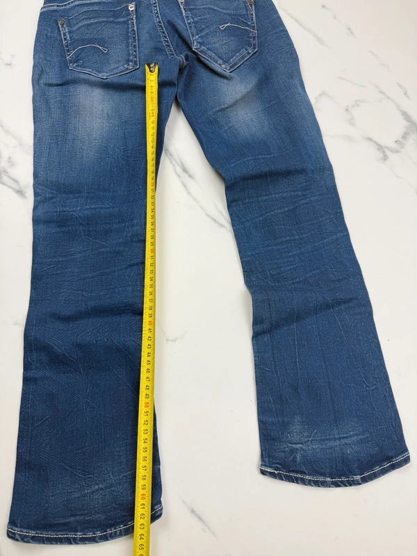 G-Star Damen Jeans Blau Gr. S W27 Bootcut 98% Baumwolle Made in Italy