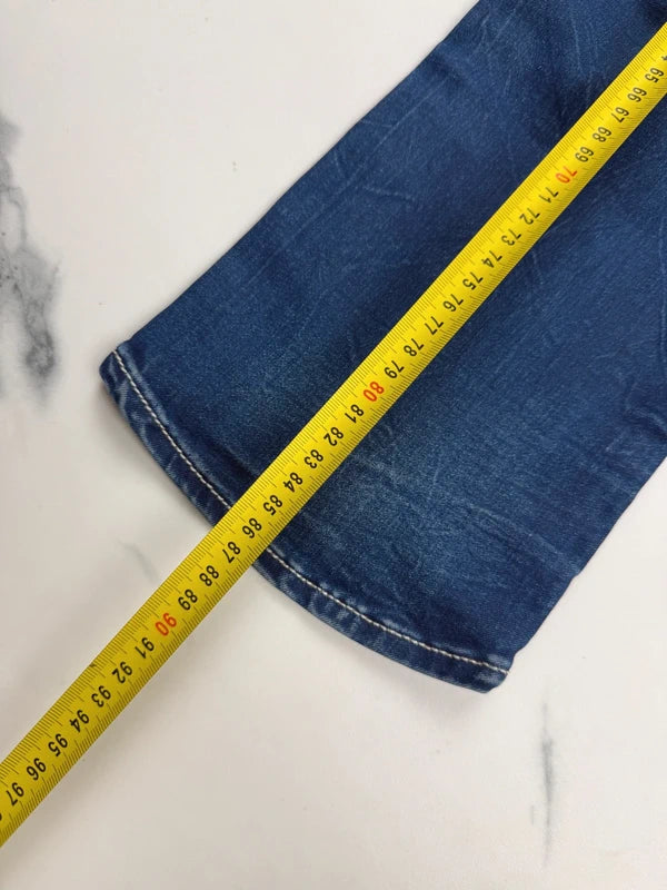 G-Star Damen Jeans Blau Gr. S W27 Bootcut 98% Baumwolle Made in Italy