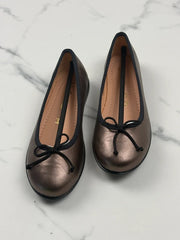 Unisa Kinder Ballerinas Pyrite Lightmetal Leder Gr. 34 Neu mit Etikett