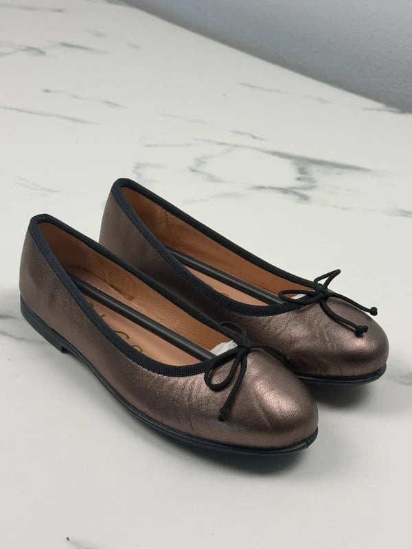 Unisa Kinder Ballerinas Pyrite Lightmetal Leder Gr. 34 Neu mit Etikett