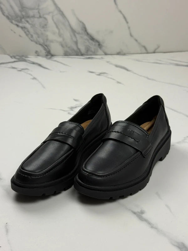 Clarks Orinoco3 Edge Damen Leder Mokassins Schwarz Gr. 39