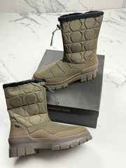 Marco Tozzi Damen Winterstiefel Khaki Neu