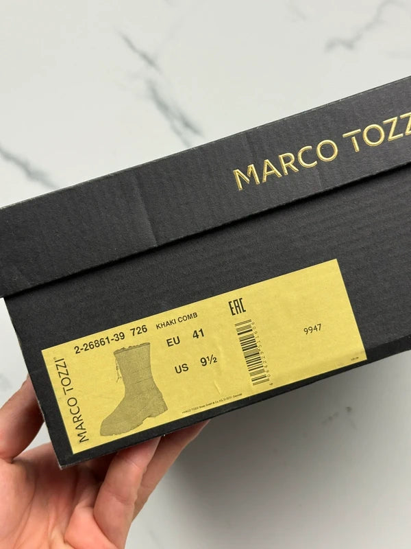 Marco Tozzi Damen Winterstiefel Khaki Neu