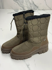 Marco Tozzi Damen Winterstiefel Khaki Neu