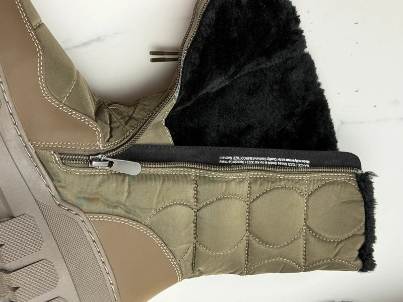 Marco Tozzi Damen Winterstiefel Khaki Neu
