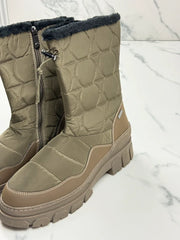 Marco Tozzi Damen Winterstiefel Khaki Neu