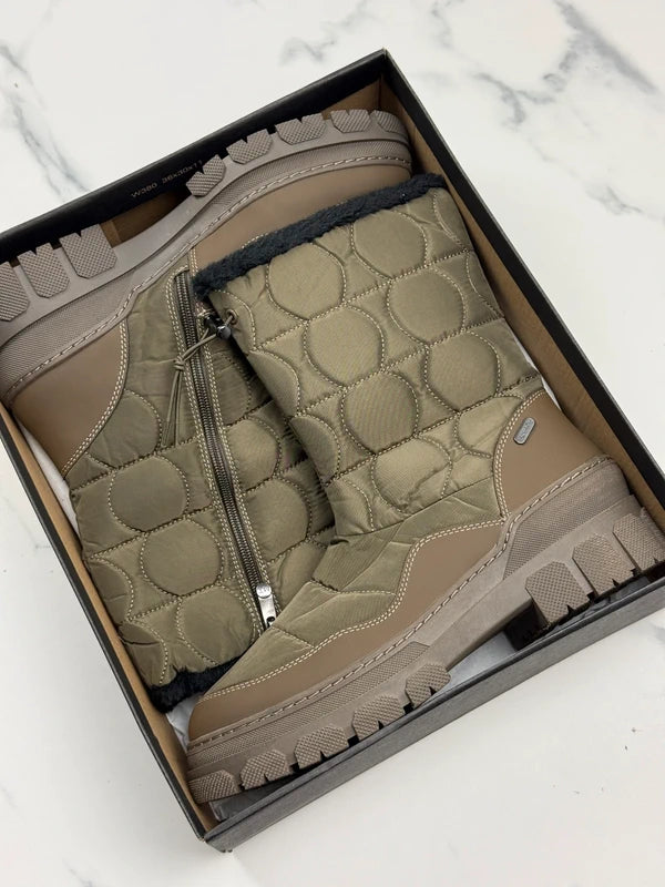 Marco Tozzi Damen Winterstiefel Khaki Neu