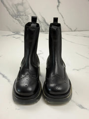 Inuovo Damen Chelsea Boots Leder Schwarz Gr. 41