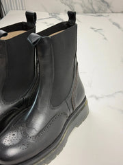 Inuovo Damen Chelsea Boots Leder Schwarz Gr. 41