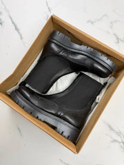 Inuovo Damen Chelsea Boots Leder Schwarz Gr. 41