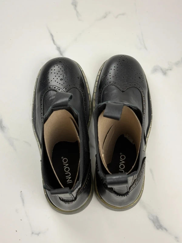 Inuovo Damen Chelsea Boots Leder Schwarz Gr. 41