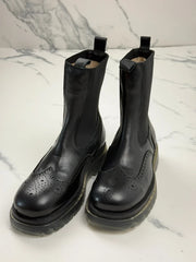 Inuovo Damen Chelsea Boots Leder Schwarz Gr. 41