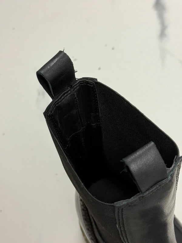 Inuovo Damen Chelsea Boots Leder Schwarz Gr. 41