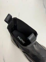 Inuovo Damen Chelsea Boots Leder Schwarz Gr. 41