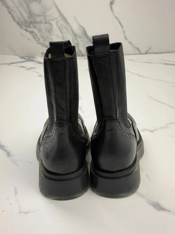 Inuovo Damen Chelsea Boots Leder Schwarz Gr. 41