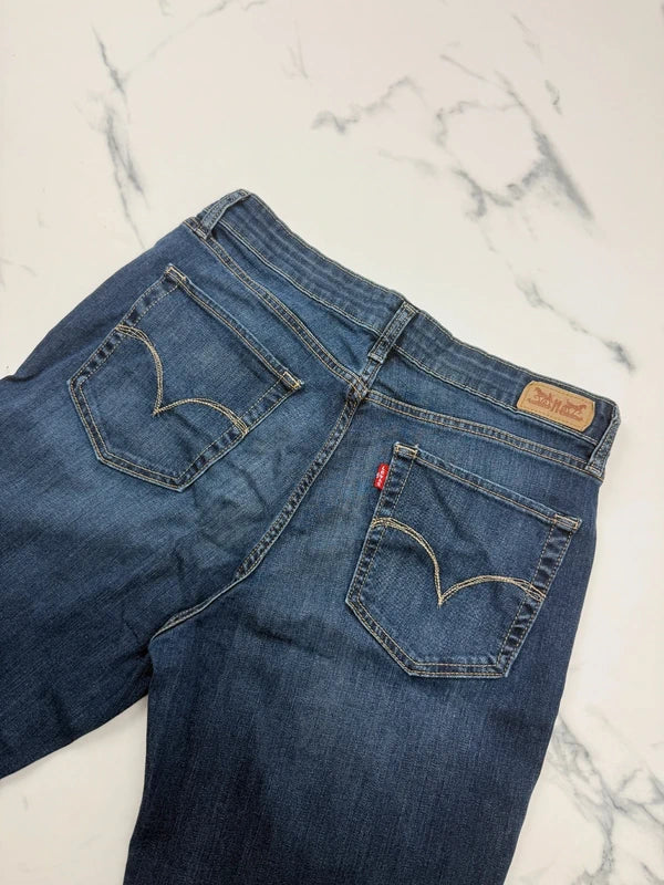 Levi’s Damen Jeans Dunkelblau Gr. M W29 L30 Mid Rise Skinny Stretch