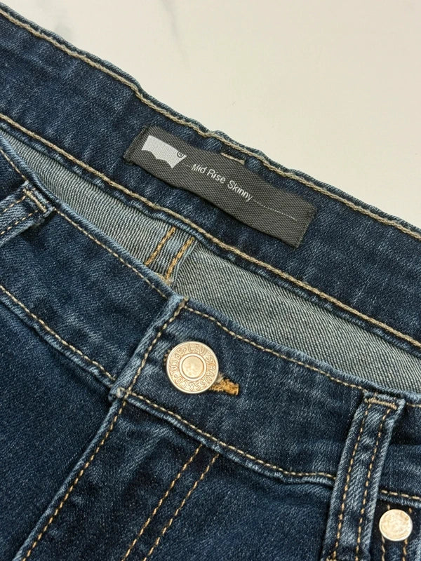 Levi’s Damen Jeans Dunkelblau Gr. M W29 L30 Mid Rise Skinny Stretch