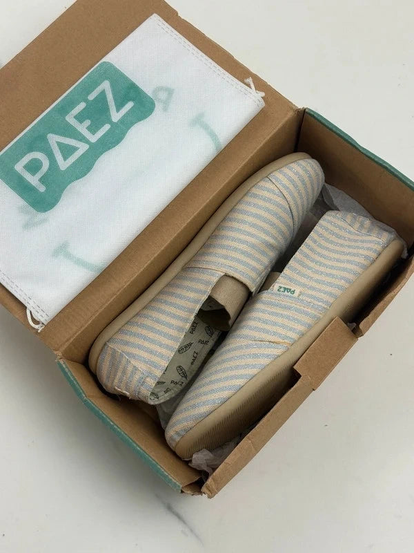 PAEZ Gum Original Classic Surfy Lurex Damen Espadrilles Hellblau Beige Gr. 41