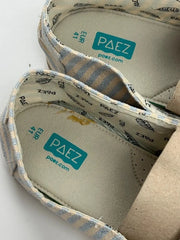 PAEZ Gum Original Classic Surfy Lurex Damen Espadrilles Hellblau Beige Gr. 41