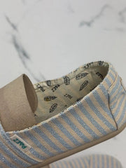 PAEZ Gum Original Classic Surfy Lurex Damen Espadrilles Hellblau Beige Gr. 41