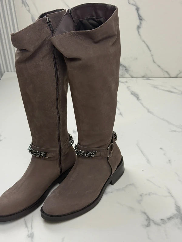 Inuovo Damen Stiefel Braun Leder Gr. 39 Neu