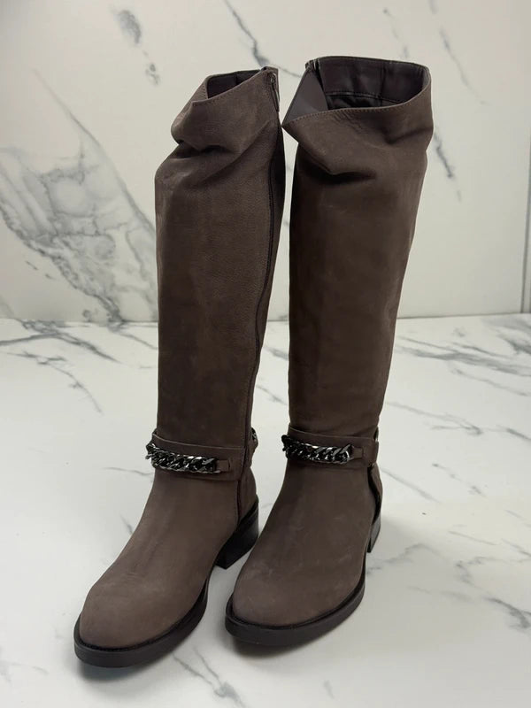 Inuovo Damen Stiefel Braun Leder Gr. 39 Neu