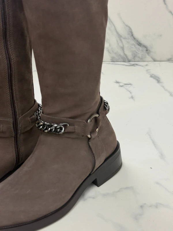 Inuovo Damen Stiefel Braun Leder Gr. 39 Neu