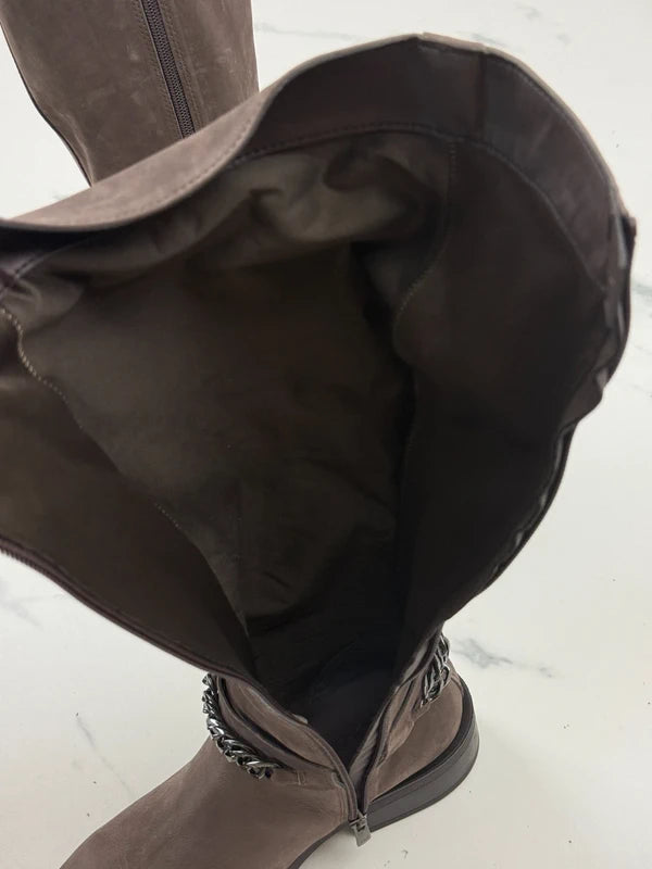 Inuovo Damen Stiefel Braun Leder Gr. 39 Neu