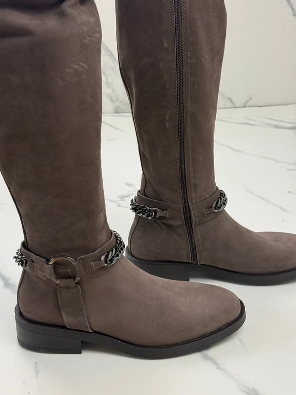 Inuovo Damen Stiefel Braun Leder Gr. 39 Neu