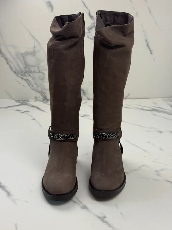 Inuovo Damen Stiefel Braun Leder Gr. 39 Neu