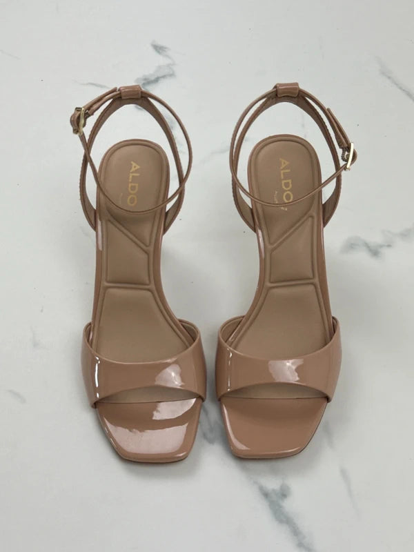 ALDO Sake Damen Sandalen mit Absatz Nude Braun Gr. 38,5 Neu