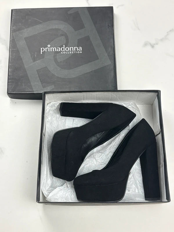 Primadonna Collection Damen Pumps Schwarz Plateau High Heels Gr. 36
