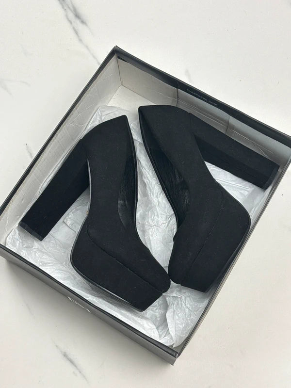 Primadonna Collection Damen Pumps Schwarz Plateau High Heels Gr. 36