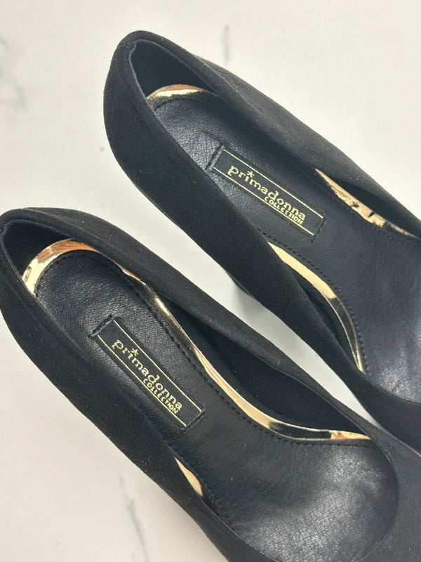 Primadonna Collection Damen Pumps Schwarz Plateau High Heels Gr. 36