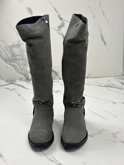 Inuovo Damen Stiefel Grau mit Kettendetail Gr. 39