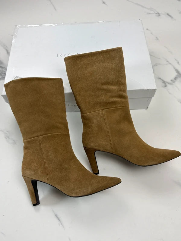 IKKS Damen Stiefel Braun Wildleder Gr. 39