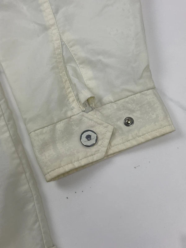 Ellesse Damen Vintage Jacke Creme Gr. L Nylon Logo Retro