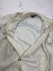 Ellesse Damen Vintage Jacke Creme Gr. L Nylon Logo Retro