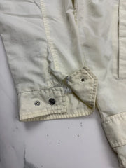Ellesse Damen Vintage Jacke Creme Gr. L Nylon Logo Retro