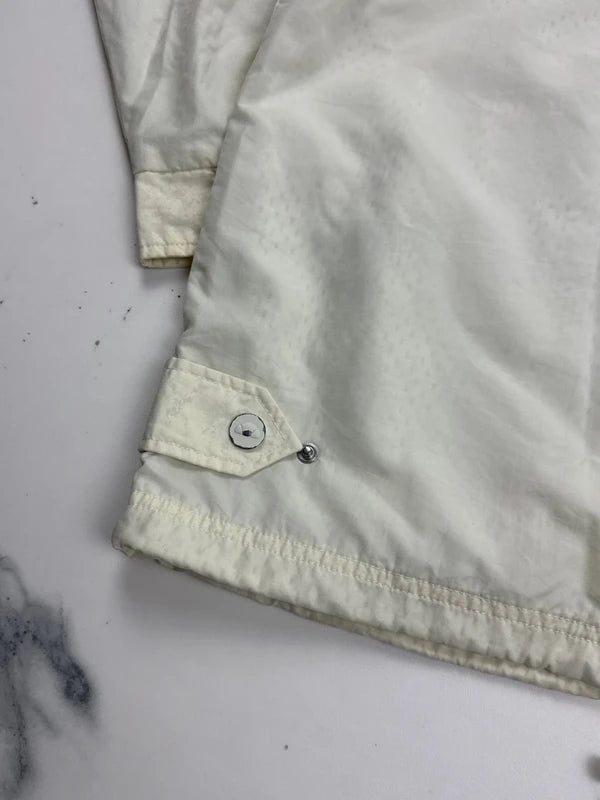 Ellesse Damen Vintage Jacke Creme Gr. L Nylon Logo Retro