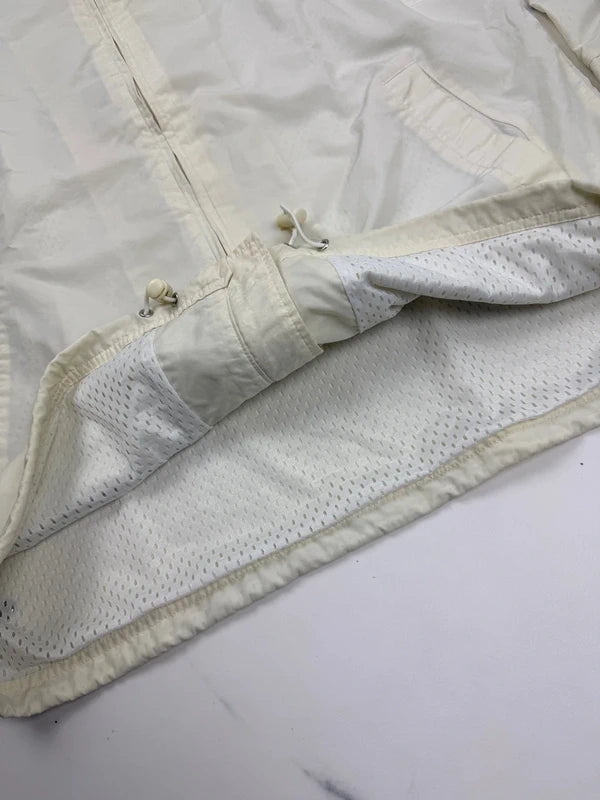 Ellesse Damen Vintage Jacke Creme Gr. L Nylon Logo Retro