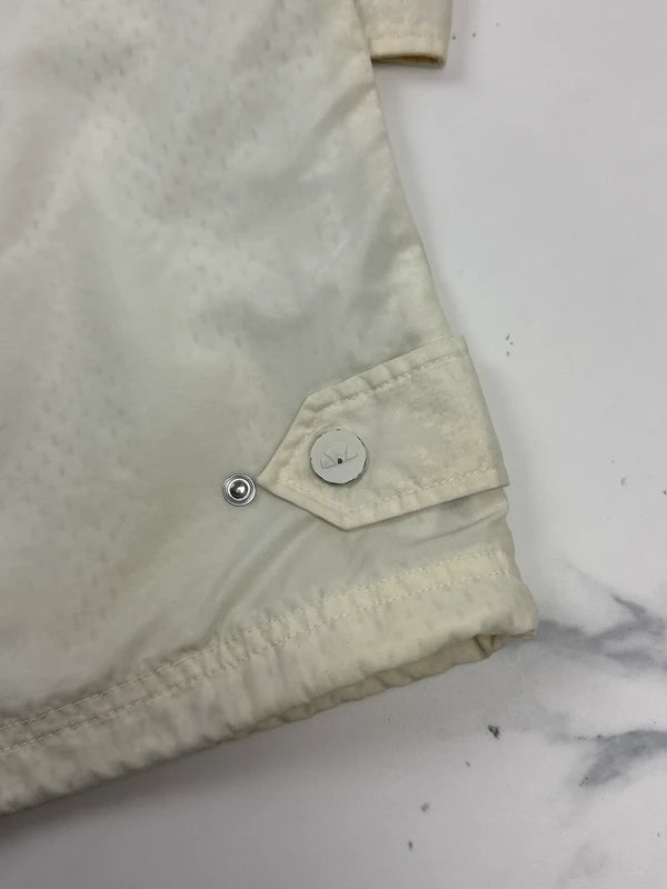 Ellesse Damen Vintage Jacke Creme Gr. L Nylon Logo Retro