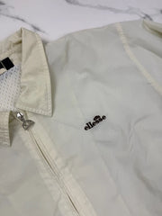 Ellesse Damen Vintage Jacke Creme Gr. L Nylon Logo Retro