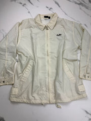 Ellesse Damen Vintage Jacke Creme Gr. L Nylon Logo Retro