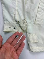 Ellesse Damen Vintage Jacke Creme Gr. L Nylon Logo Retro