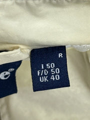 Ellesse Damen Vintage Jacke Creme Gr. L Nylon Logo Retro