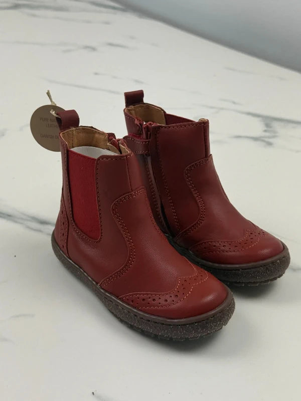 Bisgaard Odette Kinder Chelsea Boots Rot Leder Gr. 24 Neu mit Etikett