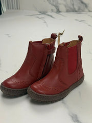 Bisgaard Odette Kinder Chelsea Boots Rot Leder Gr. 24 Neu mit Etikett