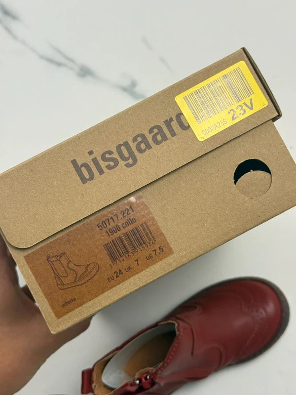 Bisgaard Odette Kinder Chelsea Boots Rot Leder Gr. 24 Neu mit Etikett